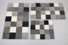 Kleine Wolke CLASSIC Caro Patchwork Badmat Antraciet