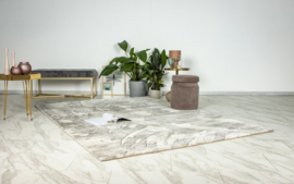Vloerkleed Industrieel Marmer "Monet 2" Grijs