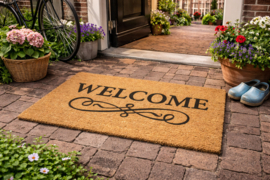 Kokos Schoonloopmat VKW 'Home 601' Natural/Zwart