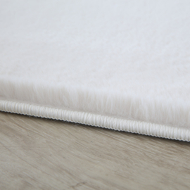 Vloerkleed VKW Effen Hoogpolig 'Teddy Fuzzy' Crème