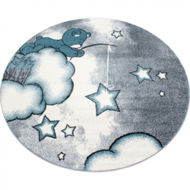 Kindervloerkleed VKW 'Kids Story Shining Stars' Blauw Rond