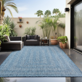 Vloerkleed VKW Industrieel Outdoor/Indoor 'Levu' Blauw