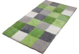 Kleine Wolke CLASSIC Caro Patchwork Badmat Distel Groen