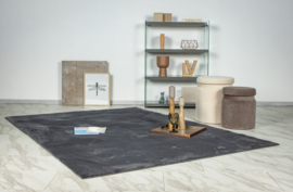 Vloerkleed Wasbaar Laagpolig Effen "Loft" Graphite
