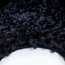 Vloerkleed VKW Hoogpolig Shaggy 'California' Navy/Blauw Rond