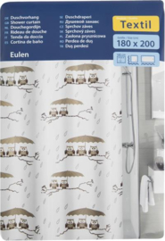 Kleine Wolke Douchegordijn Eulen Taupe