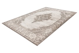 Vloerkleed Industrieel Vintage 3D Effect "Milas 3" Grijs/Beige