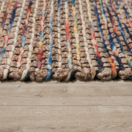 Vloerkleed VKW Natuurlijk  Ethno-stijl 'Minte' Multikleur