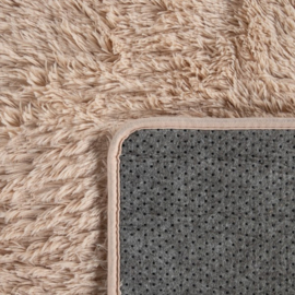 Vloerkleed VKW Hoogpolig  '3D Wollig Bente' Beige Rond