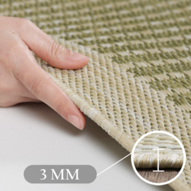 Vloerkleed VKW Effen Outdoor/Indoor 'Donna' Groen