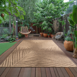 Vloerkleed VKW Botanisch Outdoor/Indoor 'Kyan' Bruin