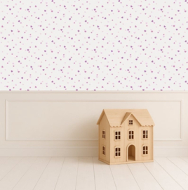 Studio Swaai – Hartjesconfetti behang | Roze & Lila SW-74-HC01