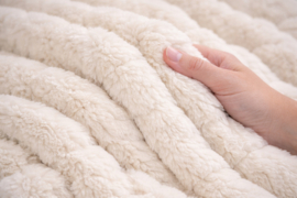 Kleed/Plaid VKW 'Blush' Ivory 150x200cm