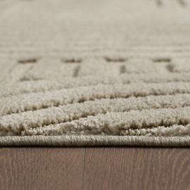 Vloerkleed VKW Scandinavisch 3D Effect 'Logit' Beige