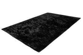 Vloerkleed Shaggy Hoogpolig "Twist" Zwart