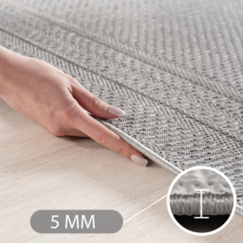 Vloerkleed VKW Effen Outdoor/Indoor 'Roos' Grijs