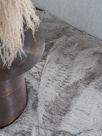 Vloerkleed Effen Hoogpolig "Morbido" Natural Rond