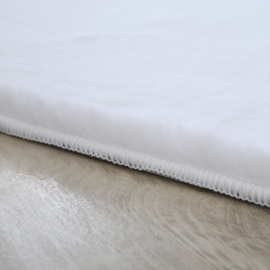 Vloerkleed VKW Effen Hoogpolig 'Teddy Fuzzy' Wit