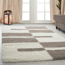 Vloerkleed VKW Hoogpolig Shaggy 'Galaxy' Beige