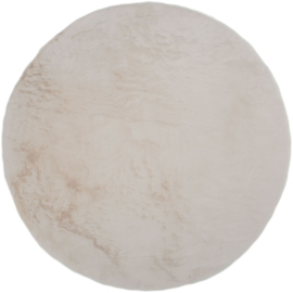 Vloerkleed Effen Hoogpolig "Morbido 2212" Beige Rond