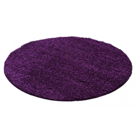 Vloerkleed VKW Hoogpolig Shaggy 'California' Lilac Rond