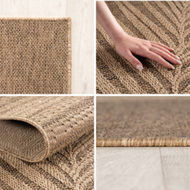 Vloerkleed VKW Botanisch Outdoor/Indoor 'Kyan' Bruin