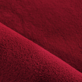 Vloerkleed VKW Effen Hoogpolig 'Teddy Fuzzy' Rood