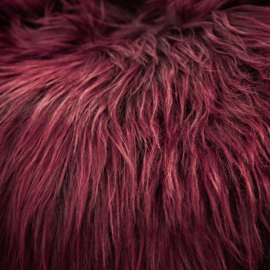 Schapenvacht IJslands Burgundy Red 90x70cm