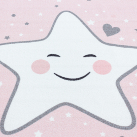 Kindervloerkleed VKW 'Kids Story Little Stars' Roze