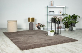 Vloerkleed Scandinavisch Hoogpolig Effen "Dream" Taupe