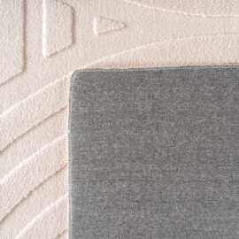 Vloerkleed VKW Scandinavisch 3D Effect 'Solune' Crème