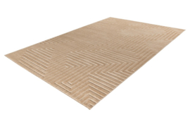 Vloerkleed Modern Scandinavisch Laagpolig Grafisch "Viva 3D 3" Beige