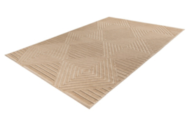 Vloerkleed Modern Scandinavisch Laagpolig Grafisch "Viva 3D 2" Beige