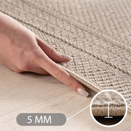Vloerkleed VKW Effen Outdoor/Indoor 'Roos' Beige
