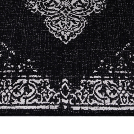 Vloerkleed VKW Vintage Outdoor/Indoor 'Maya' Zwart