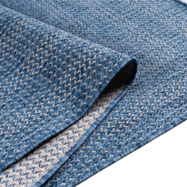 Vloerkleed VKW Industrieel Outdoor/Indoor 'Levu' Blauw