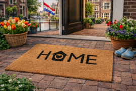 Kokos Schoonloopmat VKW 'Home 604' Natural/Zwart