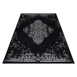 Vloerkleed VKW Vintage Outdoor/Indoor 'Maya' Zwart