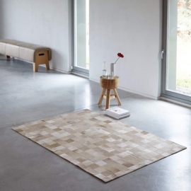 Koeienhuid Champagne Patchwork Mood  Beige 124x189cm