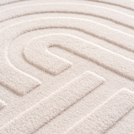 Vloerkleed VKW Scandinavisch 3D Effect 'Solune' Crème