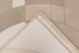 Vloerkleed Modern Geometrisch "Bergamo 3" Beige