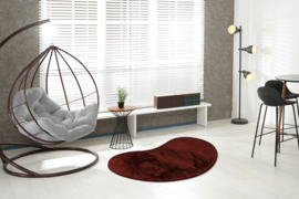Vloerkleed Zacht Hoogpolig Organisch "Heaven" Bordeux Rood 160x230cm