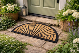 Kokos Schoonloopmat VKW 'Boggy 501' Natural/Zwart