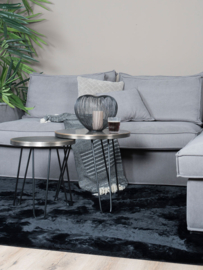 Vloerkleed Effen Hoogpolig 'Gentle 90' Zwart