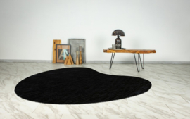 Vloerkleed Organisch Laagpolig "Comfy" Zwart 160x230cm