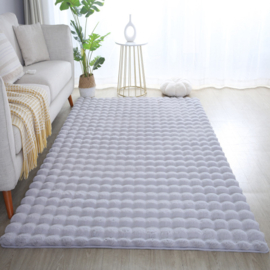 Vloerkleed VKW Hoogpolig 'Comfy Teddy 3D' Zilvergrijs