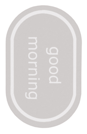 Kleine Wolke CLASSIC Morning Oval Badmat Oester Grijs 50 x 80 CM