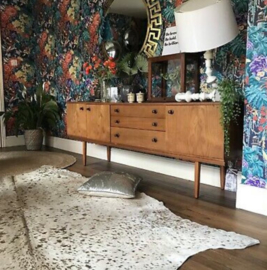 Koeienhuid  Devoré  Goud 180x200cm