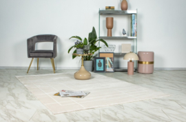 Vloerkleed Modern Scandinavisch Laagpolig "Elif" Beige
