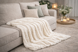 Kleed/Plaid VKW 'Harmony' Ivory 150x200cm